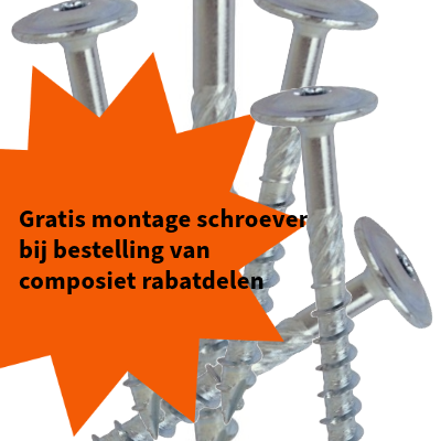 Montage schroeven voor Composiet Rabatdelen