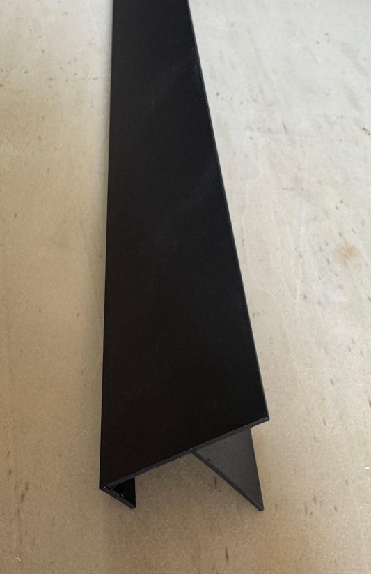 Aluminium F-Profiel Charcoal Black