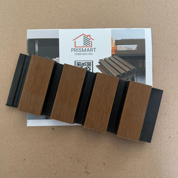 Composite Channel Siding Samples: Bicolor Black Teak