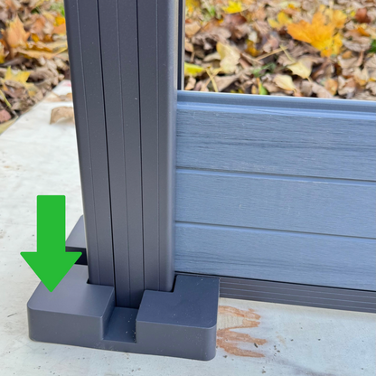 Composiet Schutting I Afdekkap voor hoeken van  tuinpaal en schuttingplanken