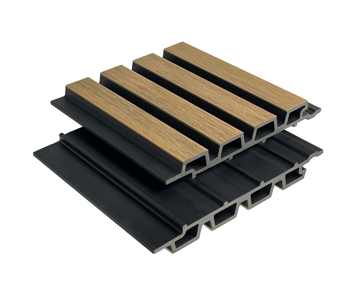 Verbundwerkstoff-Fassadenverkleidung – Bicolor Smokey Oak Black