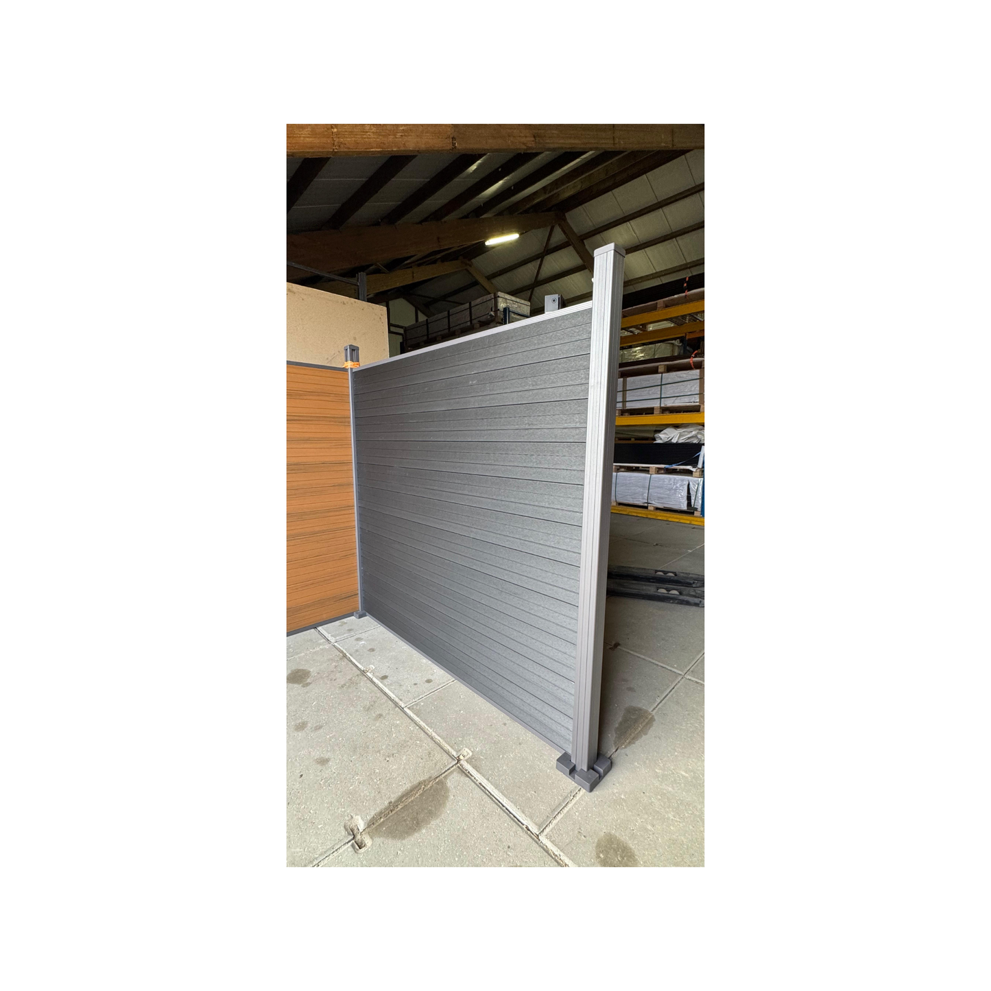 Composiet Schutting per set- Dubbelzijdig Black