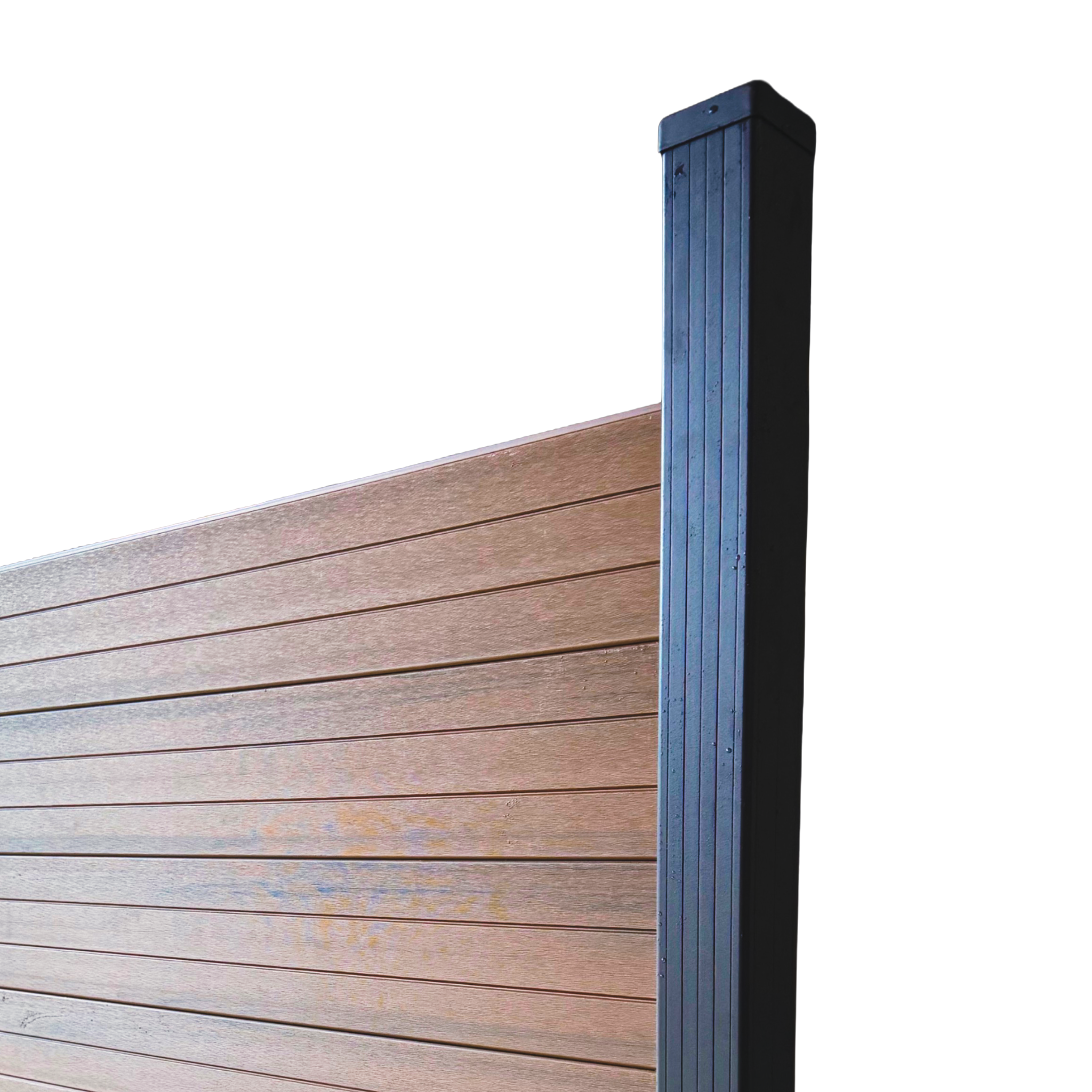 Composiet Schutting per set- Dubbelzijdig Teak