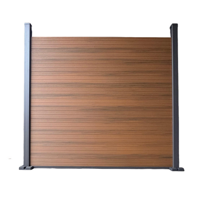 Composiet Schutting per set- Dubbelzijdig Teak